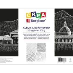 Album da disegno borgione nero 24x33- 200gr