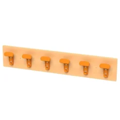 Appendiabiti a 6 posti cam basic faggio arancione