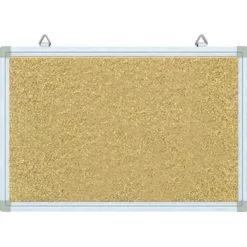 Bacheca in sughero con cornice in alluminio cm 120x90