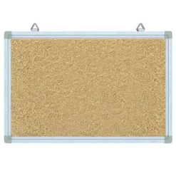 Bacheca in sughero con cornice in alluminio cm 150x100