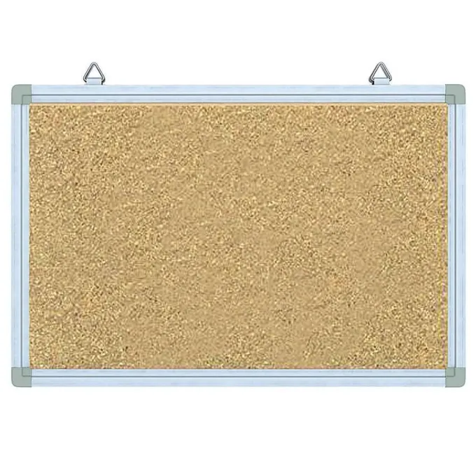 Bacheca in sughero con cornice in alluminio cm 150x100
