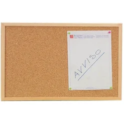 Bacheca in sughero con cornice in legno 120x90