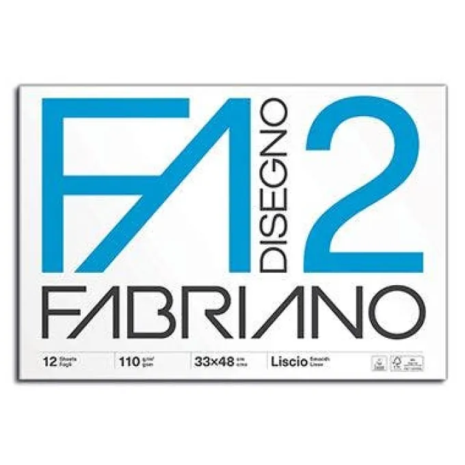 Blocco disegno fabriano 2 liscio 33x48