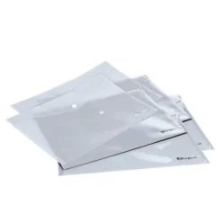 Buste ecologiche trasparenti con bottone