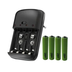 Carica batterie + 4 batterie ricaricabili