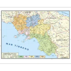 Carta geografica campania