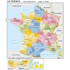 Carta geografica francia in lingua originale