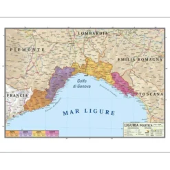Carta geografica liguria