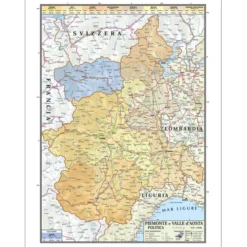 Carta geografica piemonte e valle d'aosta