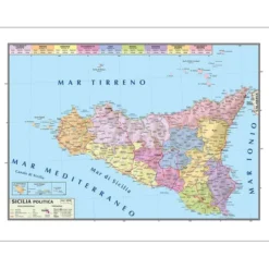 Carta geografica sicilia