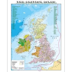 Carta geografica uk in lingua originale