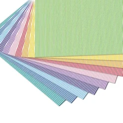 Cartoncini a righe 10 fogli in 10 colori - cm 23x33 300 g m2