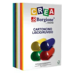 Cartoncini borgione liscio ruvido a4 10 colori 220 grammi