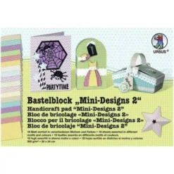 Cartoncini mini design - 18 fogli 3 motivi