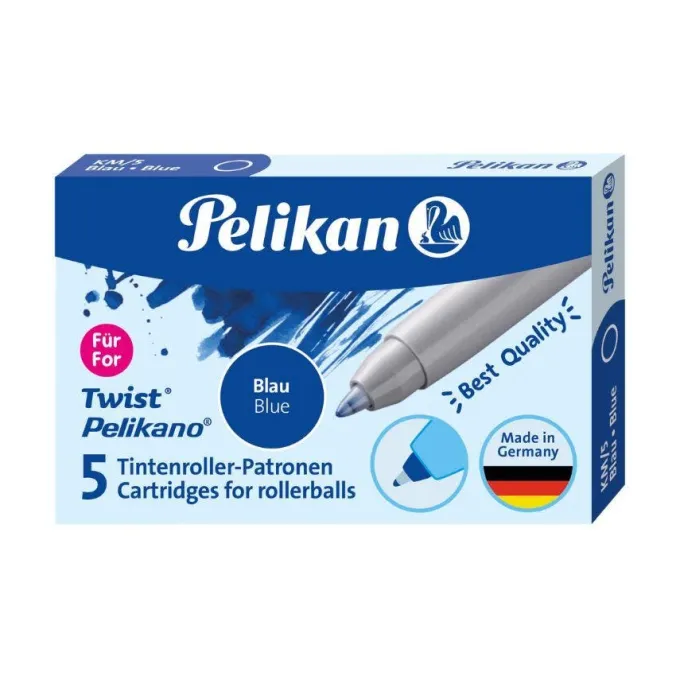 Cartucce per sferografica pelikan twist eco blu - 5 pezzi