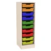 Cassettiera 8 cassette - base con zoccolo - betulla