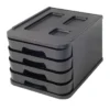 Cassettiera nera borgione in plastica riciclata