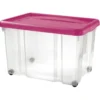 Contenitore trasparente grande rosa