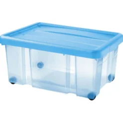 Contenitore trasparente medio azzurro