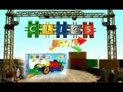 Costruzioni clics 750 pezzi in contenitore con ruote
