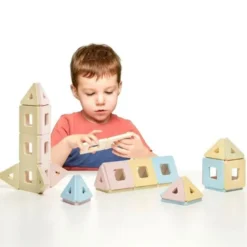 Costruzioni magnetiche polydron kindermag - 48 pezzi