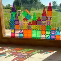 Costruzioni magnetiche traslucide 120 pezzi