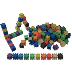 Costruzioni multicubi in re-wood - 100 pezzi in 10 colori