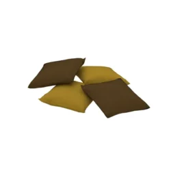Cuscini outdoor senape e marrone - 4 pezzi