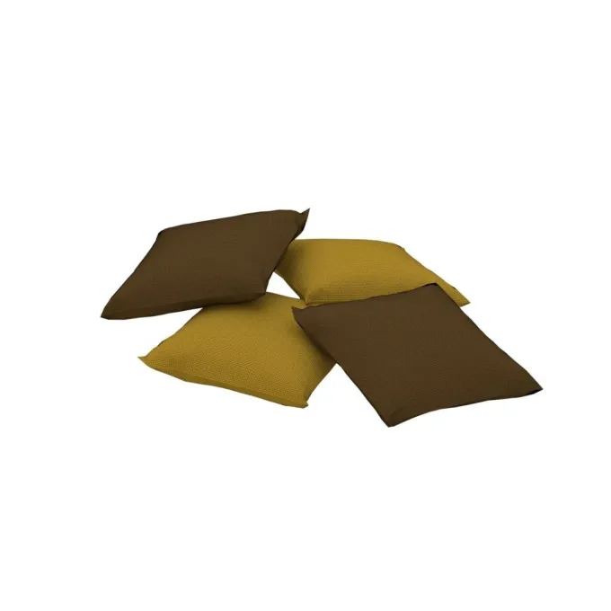 Cuscini outdoor senape e marrone - 4 pezzi