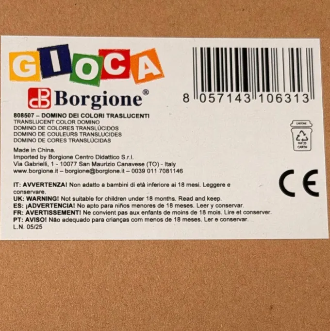 Domino dei colori traslucenti