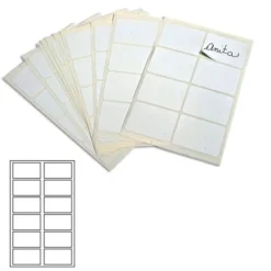 Etichette adesive bianche cm 4.6x2.7 - 120 pezzi