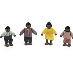 Famiglia afroamericana per casa delle bambole