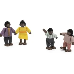 Famiglia afroamericana per casa delle bambole