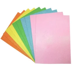 Fogli in eva foam glitterati colori pastello - 10 pezzi
