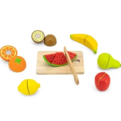 Frutta a fette in legno