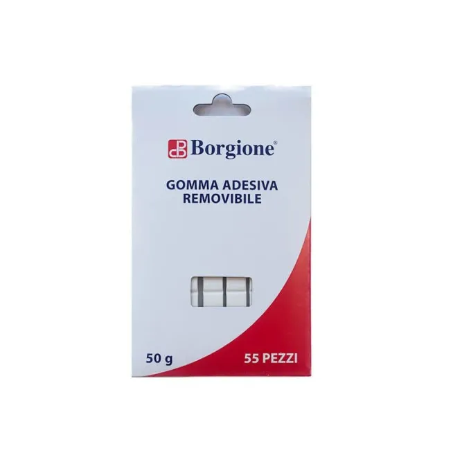 Gomma adesiva removibile borgione 50 g - 55 pezzi
