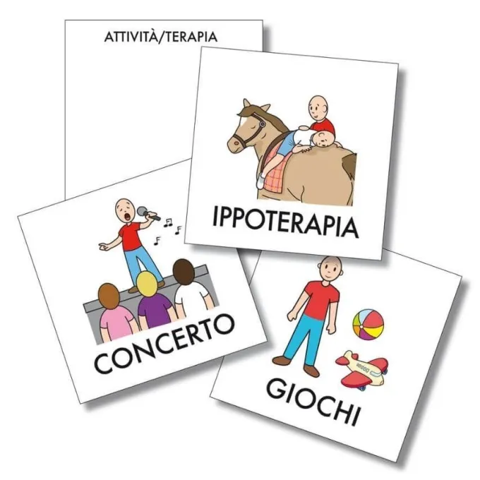 Kit dei pittogrammi - flashcards emozioni. azioni e ambienti