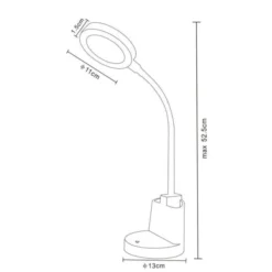 Lampada led nera da scrivania