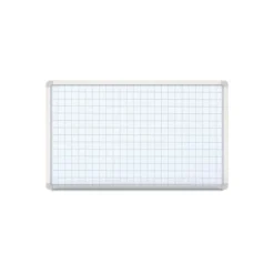 Lavagna bianca smaltata magnetica quadrettata 150x100 cm