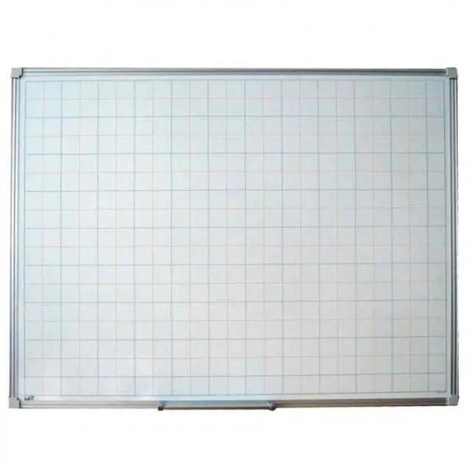 Lavagna magnetica bianca top quality quadrettata 150x100 cm