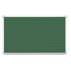 Lavagna magnetica verde laccata quadrettata 180x120 cm