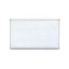 Lavagna quadrettata smaltata magnetica bianca 180x120 cm