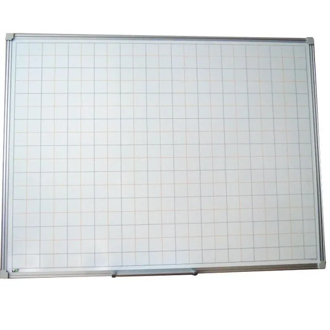 Lavagna 120x90 cm magnetica bianca laccata quadrettata