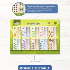 Le tabelline in formato rigido