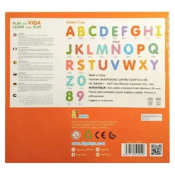 Lettere e numeri magnetici in legno 77 pz