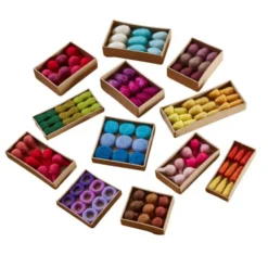 Loose parts in feltro - 108 pezzi