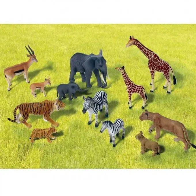 Mamme e cuccioli della savana - 12 pezzi