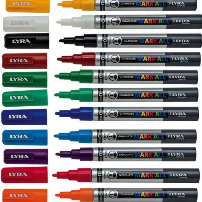 Marcatore lyra graduate mark all punta media - 12 colori
