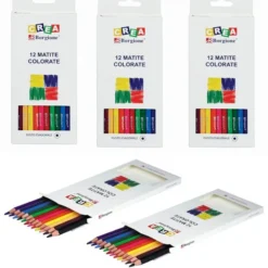 Matite colorate laccate borgione - 60 pezzi 12 colori