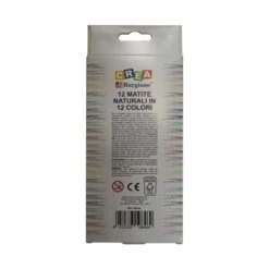 Matite colorate triangolari naturali borgione - 12 pz 12 col